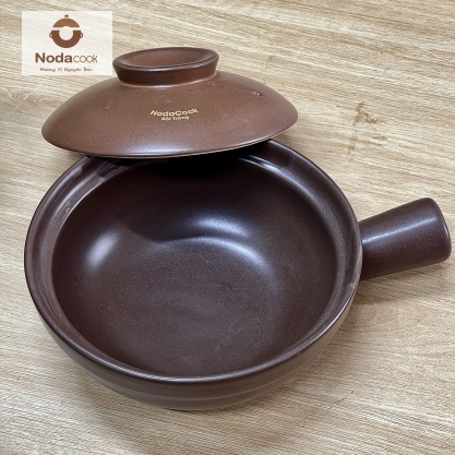 Nồi đất tay cầm 900ml men nâu